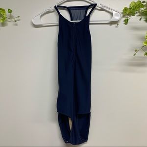 Eleve size medium navy blue dance leotard